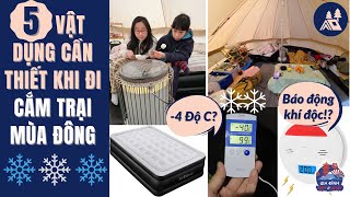 Top 5 vật dụng cần thiết khi cắm trại mùa đông để không bị chết cóng 🥶  CAMPING 9  Nhà Sakura [upl. by Cosette]