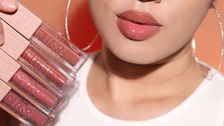 Maybelline LIFTER GLOSS lip swatches Most Hydrating Lip Gloss Plumping Lip Gloss Lip Balm [upl. by Etnoed]