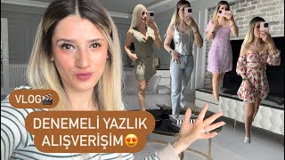 DENEMELİ YAZLIK ALIŞVERİŞİM👗YENİ MOP SETİM😍İFTARA MİSAFİRL VAR🌸VLOG reklam [upl. by Rosenblatt]