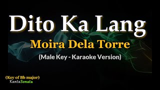 Dito Ka Lang  Moira Dela Torre  Male Key  Karaoke Version [upl. by Eatnad318]