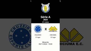 Cruzeiro x Criciúma brasileirao aovivo futebol [upl. by Ahsenrat311]