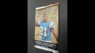 LaDainian Tomlinson stopped by for this ORIGINAL 2000 pack of 2007 Upper Deck ARTIFACTS football [upl. by Ecnatsnok]