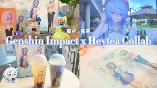 Genshin Impact x Heytea Collaboration Ganyu amp Shenhe Drinks Slime Cakes  DIY [upl. by Sofko]