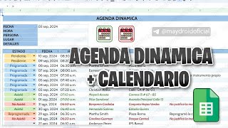 Cómo CREAR una AGENDA DINAMICA en GOOGLE SHEETS  Uso de Macros con App Script [upl. by Nnagrom408]