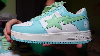 Bapesta Pastel Blue From DHGate  Review  On Foot [upl. by Rondon]