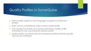 Automate Code Quality Course 071 Quality Profiles in SonarQube [upl. by Tima852]