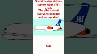 Scandinavian airlines system flight 751 crash aviation planecrash planes animation fypシ viral [upl. by Fadil]