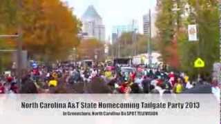 North Carolina AampT State Homecoming Tailgate Partys 2013 [upl. by Azeret141]