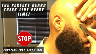 How To Create A Sharp Beard Cheek Line Every Time  Beard Line Up [upl. by Rodenhouse607]