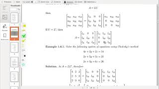 Cholesky Method and Doolittle method [upl. by Kimberli]