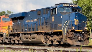 Norfolk and Western 8103 heritage locomotive in Laporte Indiana [upl. by Vlad]