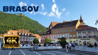 Brasov Romania Walking tour 4K video [upl. by Aicerg]