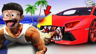 GTA 5  Nobita New Car Became A Ghost 👹☠️ [upl. by Oigimer]