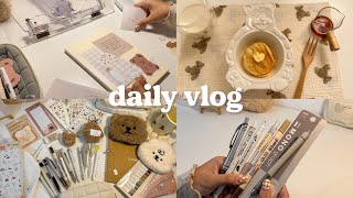 vlog 🥞 homecafe fluffy japanese pancakes stationery haul decorating my new journal ♡ [upl. by Monreal]