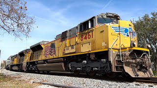 Union Pacific EMD SD70ACe Duo Leads NS 29F Thru Downtown Jax [upl. by Ardnuaek911]