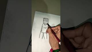 How to draw Dj Marshmallow ll easy marshmallow drawing for beginners ll shorts art youtubeshorts [upl. by Omolhs799]