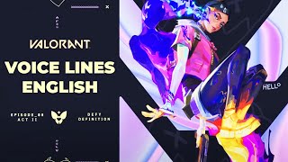 Clove Voice lines  Valorant English Only [upl. by Drapehs]