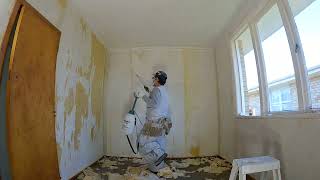 Peel off the wallpaper and spray paint We will show you the entire process spraypainting [upl. by Zerat]