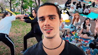 DESAFÍO de ESPADAS en el PARQUE y PICNIC con CHICAS Vlog Japón [upl. by Annetta]