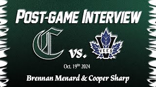 Postgame Interview  October 19th vs Penticton [upl. by Ahsemaj142]