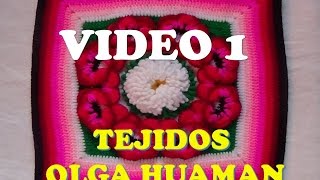 VIDEO 1 Cuadrado o muestra PENSAMIENTO a crochet para colchas y cojines paso a paso [upl. by Veradi]