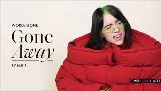 Billie Eilish sings Gone Away’ by HER [upl. by Eitirahc]