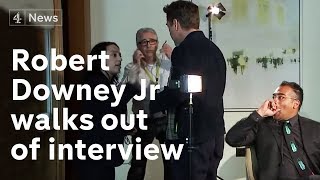 Robert Downey Jr full interview star walks out when asked about past [upl. by Etnuhs]