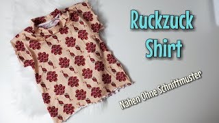 Ruckzuck Shirt  Nähanleitung OHNE Schnittmuster  Für Anfänger  Nähtinchen [upl. by Pump]