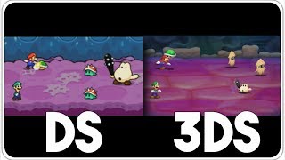 Mario amp Luigi Bowsers Inside Story 3DS Remake  Quick Comparison Between DS amp 3DS [upl. by Oramug]