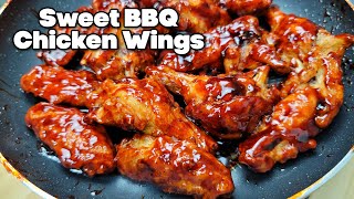 BBQ Chicken Wings Sweet BBQ Chicken Wings [upl. by Portingale406]