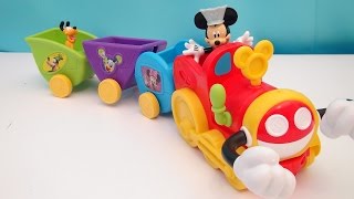 MICKEY MOUSE CLUBHOUSE WOBBLE BOBBLE CHOO CHOO TRAIN DISNEY VIDEO TOY REVIEW [upl. by Malarkey]