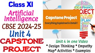 Capstone Project Class11 Artificial Intelligence Class XICBSE Skill Subject NEP Introduction [upl. by Marchese]