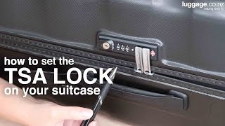 How to Set the TSA Lock Combination on a Suitcase  luggageconz [upl. by Chance]