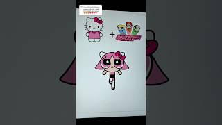 Hello kitty as a Powerpuff girl hellokitty sanrio cute drawing kawaii digitalart cinnamoroll [upl. by Pulsifer20]