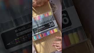 Unboxing daraz shopping items  daraz online shopping  Marker Colors Unboxing explore drawing [upl. by Haines]