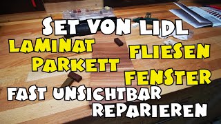 Anwendung Lidl  PARKSIDE® Reparaturset für Fliesen Laminat Parkett Fenster PLPRS 15 B3 [upl. by Drucie]