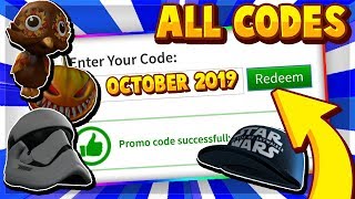 OCTOBER ALL NEW WORKING PROMO CODES IN ROBLOX 2019 Halloween Roblox Promo Codes Not Expired [upl. by Edsel]