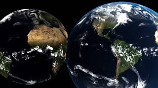 Globe vs Concave Visualizing real data driven timelapse of cloud coverage inside the Concave Earth [upl. by Asirb]