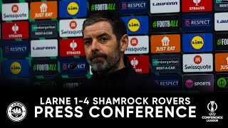 POSTMATCH PRESS CONFERENCE  Larne 14 Shamrock Rovers [upl. by Flavius]