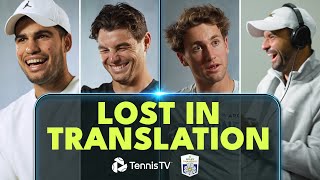 Goats Carrots amp Shiny Legs Translation Prank on ATP Tennis Pros 😆 [upl. by Rosenzweig736]