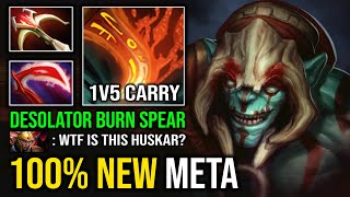 NEW 1V5 META Desolator  Daedalus Unlimited Burning Spear 1 Kill Per Min Solo Mid Huskar Dota 2 [upl. by Boni]