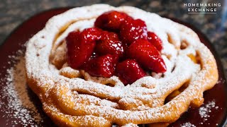 How to Make Funnel Cake  Homemade Funnel Cake Recipe [upl. by Jorgan]