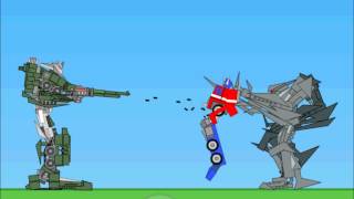 Incredibots Transformers  Megatron kills Optimus Prime [upl. by Sophy733]