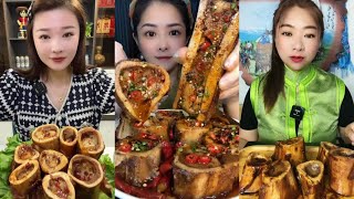 Chinese Food Mukbang Eating Show  Red beef bone marrow  Beef Bone Marrow Challenge 233 694696 [upl. by Leiuqese]