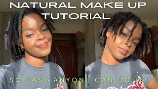 NATURAL MAKE UP TUTORIAL  no pro skills needed btw I don’t know what I’m doing 🤡 [upl. by Hamforrd216]