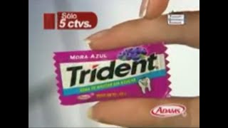 Chicle sin azúcar Trident  Mora azul [upl. by Ezra]