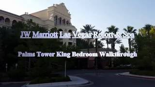 JW Marriott Las Vegas Resort  Palms Tower  1 King Bedroom Walkthrough [upl. by Nnairac]