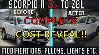 SCORPIO N Z6 TO Z8L MODIFIED WITH COSTS  Scorpio N Z6 Modification  All Modifications And Costs [upl. by Erme]