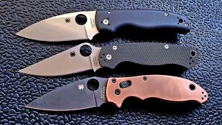 Spyderco Shaman VS PM2 VS Manix 2 [upl. by Anil710]