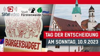 Fürstenwalde Am 10 September wird über das Bürgerbudget 2024 abgestimmt [upl. by Buddie282]